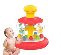 Presse à Jouets rotative - Presse et Rotation de Jouets pour | Jouet d'activité sensorielle | Casse-tête à carrousel Rotatif à Pousser | Jouet carrousel éducatif pour bébés et Tout-Petits