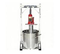 Presse à jus manuelle - Presse à fruits en acier inoxydable de 25 litres avec cric hydraulique pour la fabrication de cidre de maison/cidre, raisin, pomme, carotte, orange, baie, légumes
