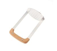 Presse à main en acier inoxydable, broyeur de légumes de cuisine, outil de purée de haricots, manche ergonomique en bois avec design intégré | Presse-purée en acier inoxydable pour avocats