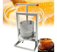 Presse à miel, extracteur de cire d'abeille en acier inoxydable pour l'apiculture et la vinification, presse à cidre et à vin polyvalent, capacité de 4 litres