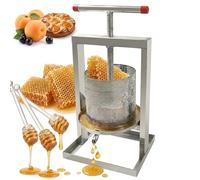 Presse à miel manuelle en acier inoxydable, machine de séparation miel-cire avec fonction de pressage du jus et de la pulpe pour l'apiculture, les ruchers et la transformation agricole