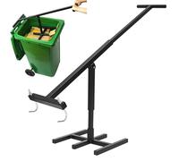 Presse à ordures - Hauteur réglable - Compresseur de déchets domestique manuel - Pour déchets ménagers, déchets résiduels et cartons - Convient pour les poubelles de 120 à 360 litres