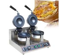 Presse à panini électrique, UFO Burger Maker 1300 W, presse à panini, presse à panini antiadhésive commerciale, température réglable de 50 à 300 °C pour usage domestique commercial (tête uni