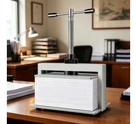 Presse à papier manuelle - Presse à reliure pour documents de format A3/A4 - Avec volant - 1500 kg - Robuste - Double barre d'équilibre