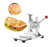 Presse à pâte à pizza - Acier inoxydable Épaisseur réglable Pizza/Tortilla/Croûte Maker avec plateau extractible pour un usage domestique et commercial