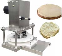 Presse à pâte à pizza électrique 22 cm, laminoir à pâte commercial avec moteur CC, presse à croûte de pizza de restaurant pour machine à tarte à pâtes, qualité alimentaire, argent