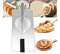 Presse à pâte à pizza en acier inoxydable - Machine à pizza manuelle de 20 cm pour chapati, tortilla et pâtisserie - Outil de cuisine essentiel pour les boulangers à domicile et les amateurs de pizza