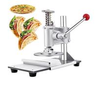 Presse à pâte à pizza, presse manuelle en acier inoxydable, épaisseur réglable, presse à tortilla pour usage domestique ou commercial, taille 12 cm