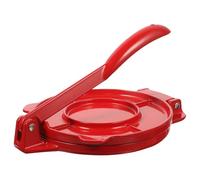 Presse à Pâte à Tortillas Rouge, Aluminium Pliable, Ronde | Surface Antiadhésive Lisse, Manche Long, Usage Maison et Préparation des Repas, pour Arepa