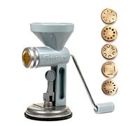 Presse à pâtes avec ventouse et 5 matrice en laiton, passatelli outil ou machine pour pâtes fraîches manuelles et professionnelles | TORKIO OK Leonardo - Qualité Made in Italy