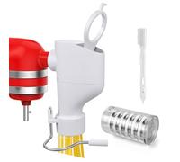 Presse à Pâtes pour KitchenAid Robots Pâtissiers par MMOBIEL - 7-en-1 Machine à Pâtes- Plaques Interchangeables pour Fusilli, Rigatoni, Spaghetti, Bucatini, Fettuccine & Macaroni - Installation Facile