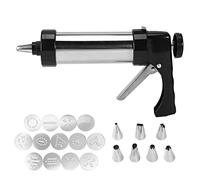 Presse à pâtisserie,Set De Glaçage Et Machine À Biscuits,Seringue pâtisserie Livré avec 7 douilles en inox et 13 emporte-pièces pour gâteaux biscuits bricolage Seringue de décoration pour pâtisserie