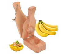 Presse à pierres en bois, écraseur de plantain de 6, 3 pouces pour préparer des collations traditionnelles à la banane