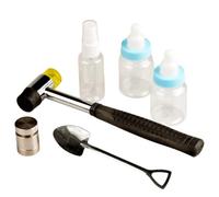 Presse à poudre, presse manuelle en acier inoxydable 304, argent | Kit d'accessoires complet inclus, fonctionnement manuel, idéal pour les comprimés de lait faits maison