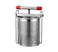 Presse à raisins 2,8 L avec croisillons en acier inoxydable de qualité | Presse à vin en métal pour cidre de raisin, miel, fromage, huile d'olive, préparation des repas, cuisine, pique-nique