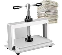Presse à Relier Manuelle, Machine à aplatir Les Billets en Acier, Presse à Papier Manuelle, Pression de 1 500 kg pour Les Documents Financiers, Les Commandes Express et Les devises A4