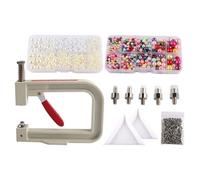 Presse à Rivets Manuelle pour Perles, Outil de Sertissage Craft | Structure Simple, Positionnement Précis, Fixation Ferme, pour Motifs Brodés et T-shirts, Fer, Caoutchouc ABS
