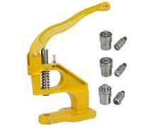 Presse à Rivets, Presse Manuelle avec Matrices, Vis de Réglage et Facile à Utiliser, Outil à Œillets pour Cuir Tissu Ceinture Fournitures DIY yellow 5.5mm/7m/10mm