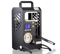 Presse à Rosin - Presse hydraulique d’extraction de colophane de 10 tonnes avec manomètre, plaques chauffantes de 15 × 15 cm avec deux régulateurs de température indépendants