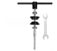 Presse à Roulements Vélo Alliage Aluminium Compact | Acier et alu, roulements lubrifiés, installation fluide, écrasement, usage pro(Black)