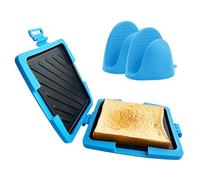 Presse à sandwich, grille-pain pour micro-ondes, cuiseur portable sans électricité pour rassemblements à la maison, appartement, dortoir, fête, voyage, toasts, petit-déjeuner, tartes et en-cas blue