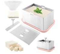 Presse à tofu en acier inoxydable avec serviette presseur et plateau d'égouttement, kit de fabrication de tofus fait maison / texture améliorée de la saveur du tofus, polyvalent pour paneer et fromage
