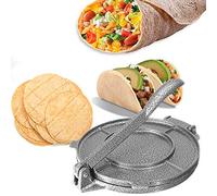 Presse à Tortilla en Fonte, Tortilla Press Maker Outil Machine à Tortilla Pré-assaisonnée pour Tortillas de Maïs pour la Fabrication de Tortillas Chapati Tacos Burritos Pizzas