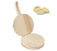 Presse à tortilla manuelle en bois avec charnière en acier inoxydable, machine d'emballage de boulettes pour tortillas à la farine de maïs, pâte Empanada, couleur bois