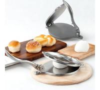 Presse à tortillas, machine à tortillas en fonte robuste, presse à pâte manuelle Roti Maker, machine à quesadillas, alliage d'aluminium, supports à tacos, presse Rotis, pour tacos. (16cm Silver)