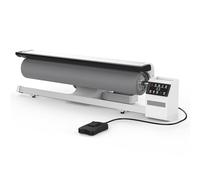 Presse à vapeur rotative avec interrupteur à pied et vapeur continue pour un repassage efficace des vêtements, rideaux, draps et nappes