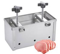 Presse à viande en acier inoxydable avec double vis, machine à hamburger pour hamburger farci, curseur, barbecue, grill, bœuf 2 kg