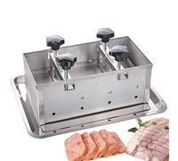 Presse à viande en acier inoxydable, moule à hamburger avec dispositif à double vis, presse à jambon pour farcis, hamburger, curseur, barbecue, grill, bœuf 1 kg