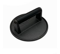 Presse à viande ronde en fonte robuste pour barbecue, offre un meilleur transfert de chaleur et une cuisson uniforme des hamburgers, steaks et poitrines de poulet sur des barbecues à gaz ou à charbon