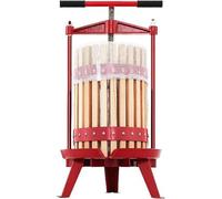Presse à vin à fruits, presse manuelle de 4,8 gallons avec construction en bois et fonte, panier en bois de hêtre pour la fabrication de jus et de légumes