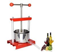 Presse à vin de fruits, manuel en acier inoxydable et fer, 0,8 gallon, comprend 2 barils, idéal pour les jus faits maison et la teinture de fromage