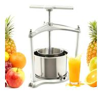 Presse à vin de fruits, presse à cidre en acier inoxydable de 3 litres, presse hydraulique pour extraire le jus de raisin, de baies et de légumes, machine commerciale et domestique 6L