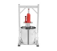 Presse à vin hydraulique, 12 l, pression 3 T, presse-vin, presse-baies, presse-légumes, avec support stable et seau filtrant, pour raisins, baies, fromage et herbes
