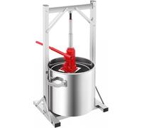 Presse à Vin Hydraulique Manuelle 22L en Acier Inoxydable pour Pommes, Raisins, Légumes, Miel, Huile d'Olive - Ustensile Cuisine Maison