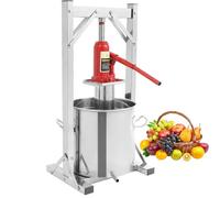 Presse à vin hydraulique manuelle avec plateau sanitaire et cric, en acier inoxydable, pour cidre et raisin, capacité de 36 l pour brassage maison