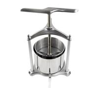 Presse à vin manuelle avec cadre en aluminium de 6 L et seau en acier inoxydable 304 - Idéal pour le fromage, les garnitures de légumes, les résidus de médicaments et l'extraction d'eau
