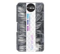 Presse acrylique sur les ongle - Appuyez sur les ongles, Presse transparente sur faux ongles en forme d’amande | Fournitures de manucure pour ongles en acrylique, couverture complète amovible, 12