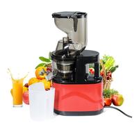 Presse Agrume Electrique,500W Extracteur de Jus de Fruits et Légumes,12 000 tr/min,Machine à Jus Crue Grand Calibre Entièrement Automatique pour Fruits et Légumes,Slow Jucier,Silencieux 60dB (Rouge)