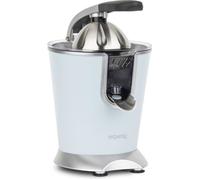 H.Koenig Presse-agrumes électrique professionnel à levier AGR86, inox, 160W puissant, bec anti-gouttes, compatible lave-vaisselle, Bleu pastel