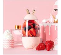 Presse-Agrume électrique Blender Portable - 123 - Mini Juicer Cup 330ML - Rose - USB Charge Manuelle