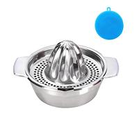 Presse Agrume Manuel Inox,Presse Citron Manuelle,Presse-citron avec Réservoir,Capacité env.600 ml,avec Poignée, Peut Etre Utilisé pour L'extraction de Jus, la Fabrication de Jus D'orange