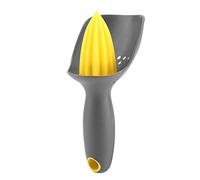Presse-agrumes, 16,5 * 8,5 cm / 6,5 * 3,3 pouces Mini presse-citron manuel ergonomique Presse-agrumes Alésoir à jus avec poignée pour citron vert orange (Gris foncé)