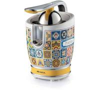 Ariete 413, Positano, Presse-agrumes Électrique avec Corps et Levier en Métal, Bec verseur anti-goutte et Moteur Silencieux pour un Extraction Professionnelle, 2 Cônes pour Petits et Grands Fruits