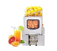 Presse-agrumes automatique, extracteur de fruits professionnel, extracteur de jus lent commercial 120 W, presse-agrumes électrique, presse-oranges en acier inoxydable, 20 oranges/min, rendem