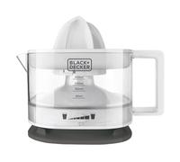 Black & Decker Presse-agrumes BXCJ25E – 25 W, filtre à pulpe réglable, 350 ml – Blanc