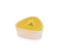 Presse-agrumes compact Duo avec couvercle réversible, design triangulaire et compatible lave-vaisselle triangular, pico vertedor integrado, tapa